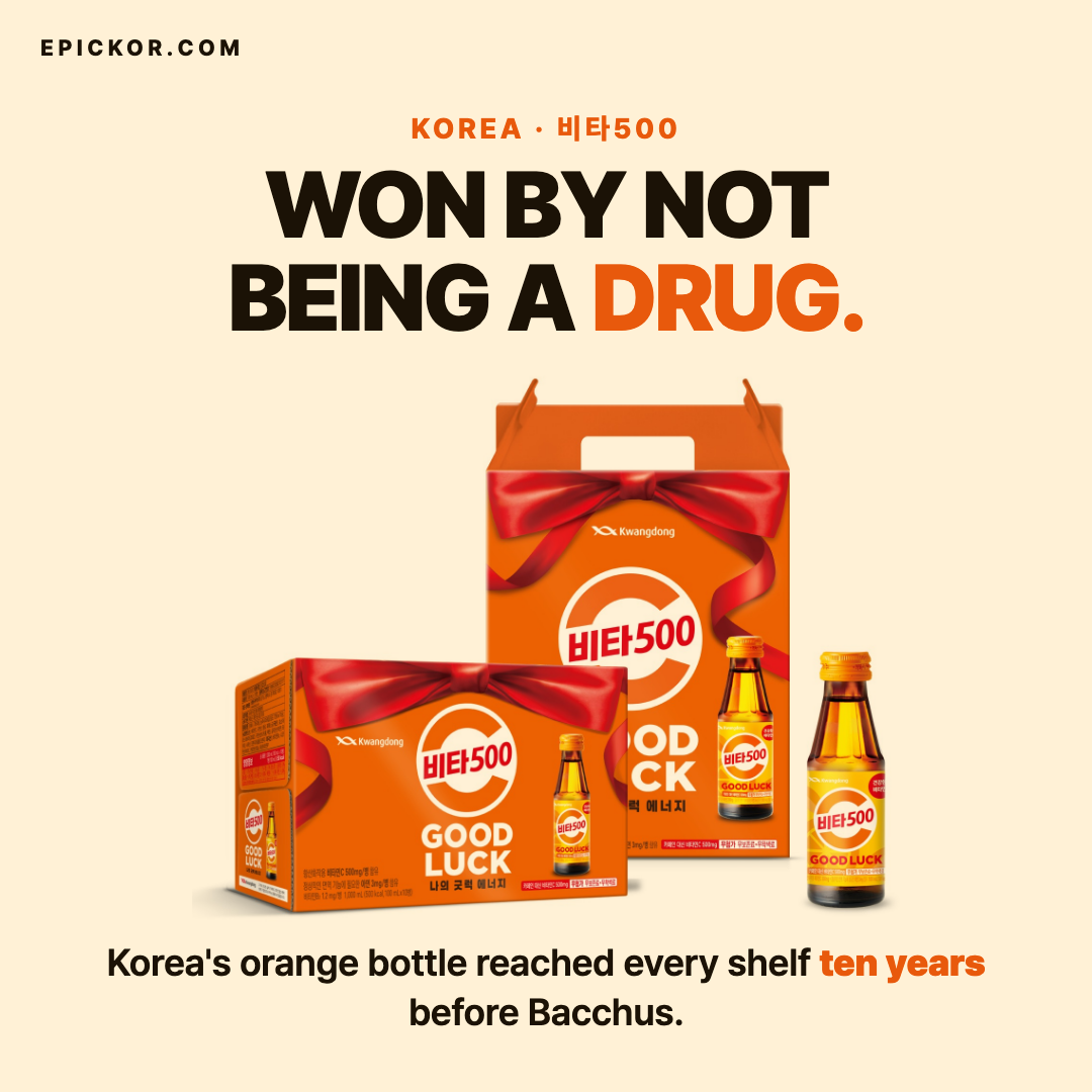 Vita 500: Korea's Vitamin Drink, and Why It Beat Bacchus to the Shelf card-news cover