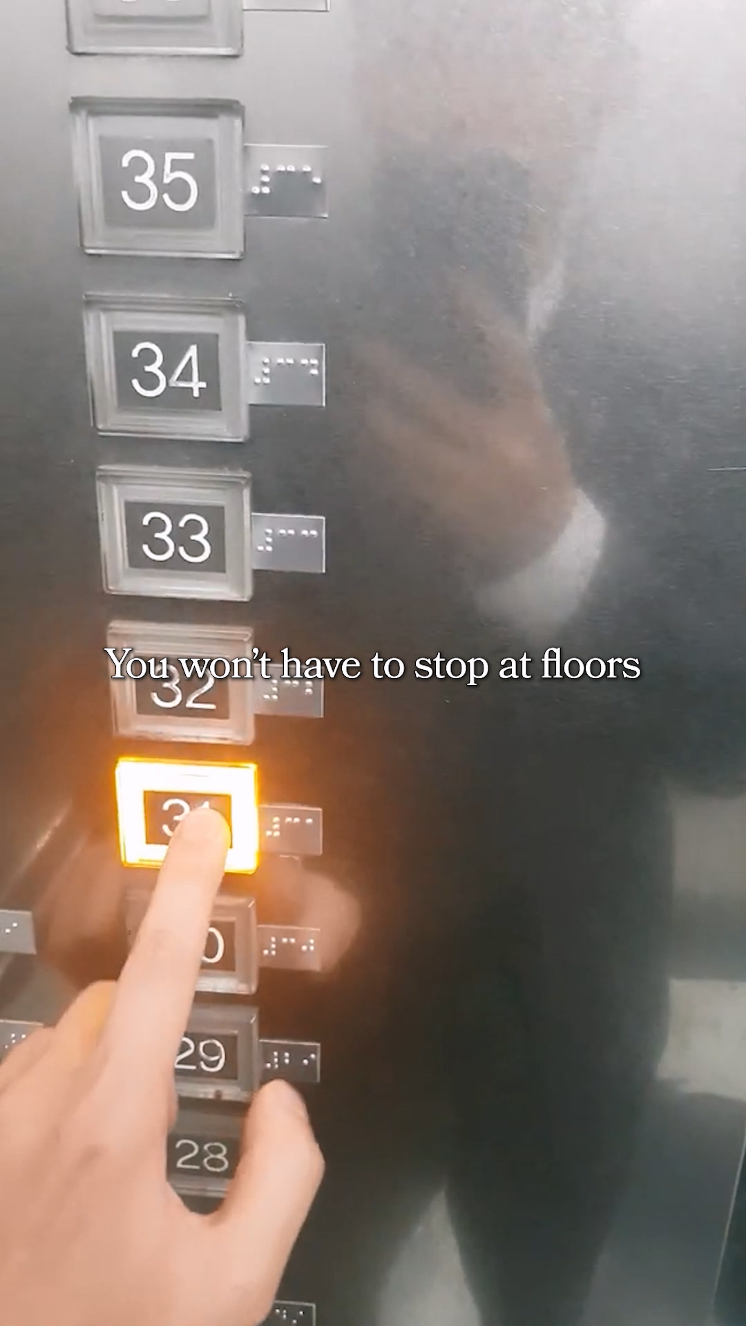 Elevator button scene from an original EpicKor visual, showing the everyday convenience travelers often notice in Korea.